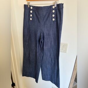 LOFT Wide Leg Denim Sailor Pants